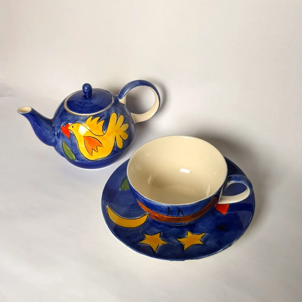 5 in 1 Stackable Teapot for 1 Set- Marianne Vinich Vintage